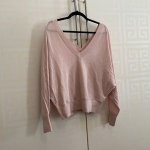 Pink V-Neck Sweater